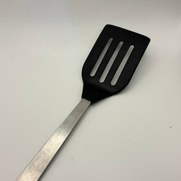 AMCO Stainless Steel Slotted Turner Spatula Rust Proof Nylon Head Kitchen Tool - Picture 1 of 4